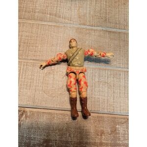 Vintage Military Action Figure 3.75 Inch Desert Camo Red Accents Soldier Toy